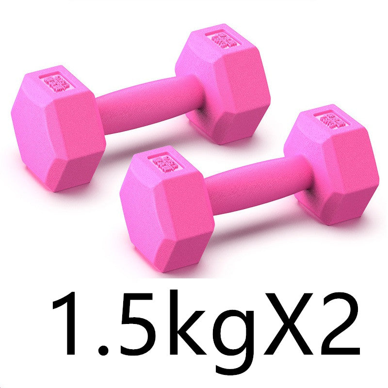 Rubberized Dumbbells for Arm Muscle Training Home Fitness