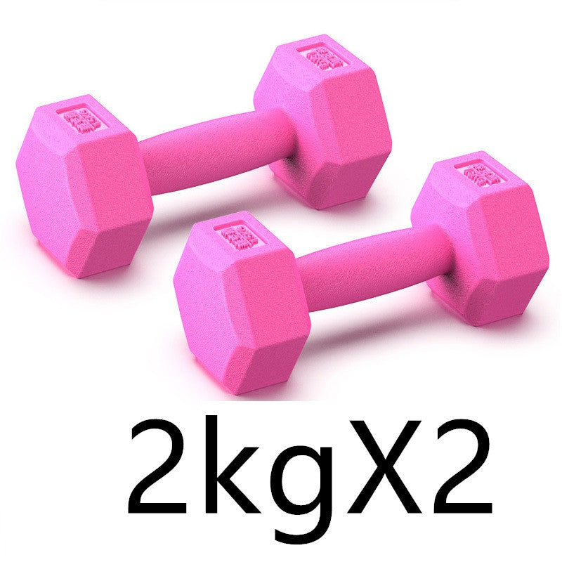 Rubberized Dumbbells for Arm Muscle Training Home Fitness