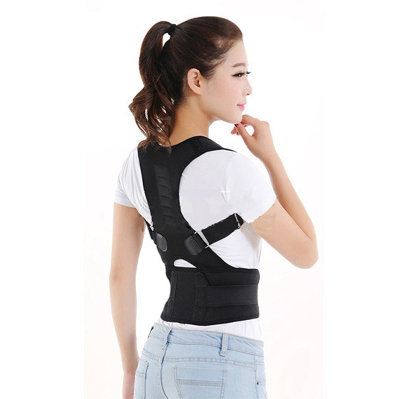 Adjustable Magnetic Posture Corrector Brace for Back and Shoulder Support