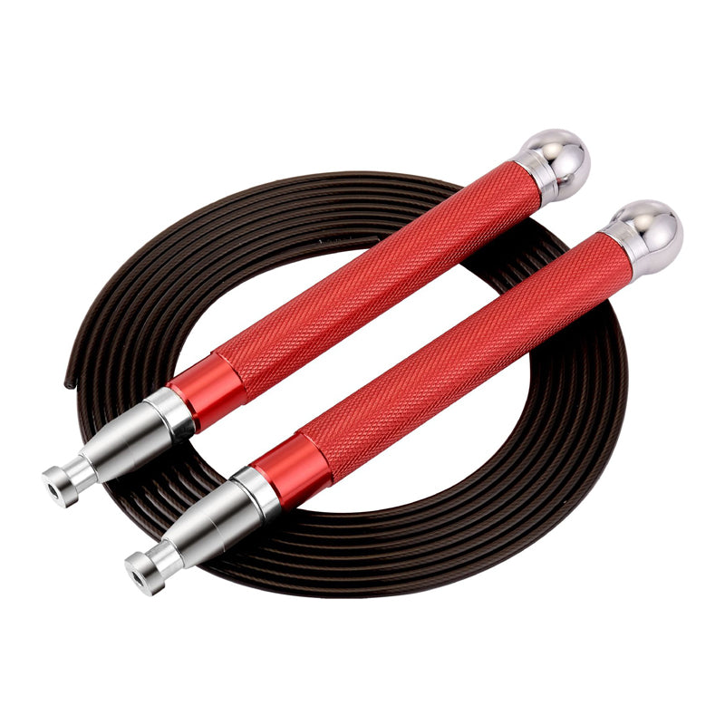 Aluminum Handle Steel Wire Skipping Rope with Self-Locking Bearings
