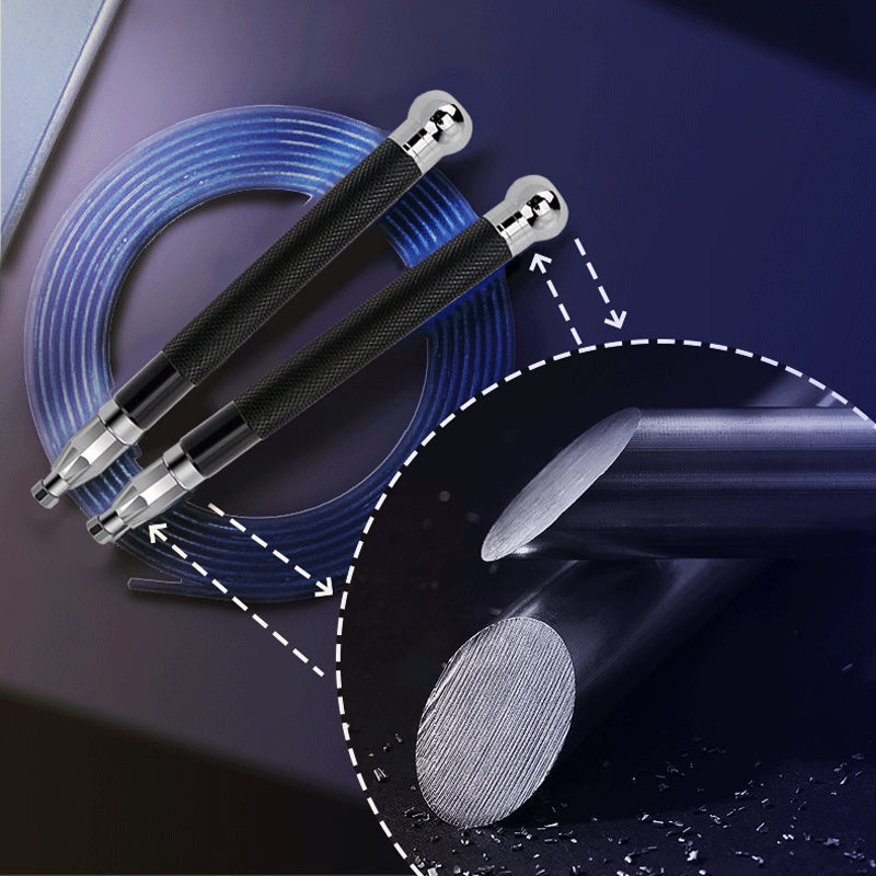 Aluminum Handle Steel Wire Skipping Rope with Self-Locking Bearings