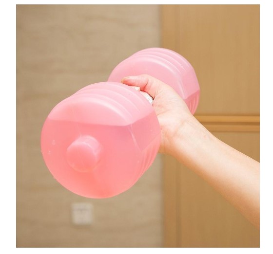 Water Fillable Plastic Dumbbells for Women's Home Fitness Training
