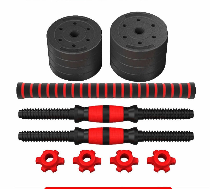 Adjustable Rubber Coated Cement Dumbbells for Home Fitness