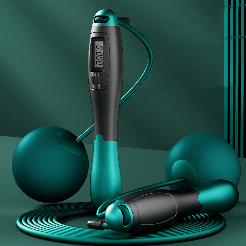 Cordless Smart Skipping Rope with Counter and Weighted Balls