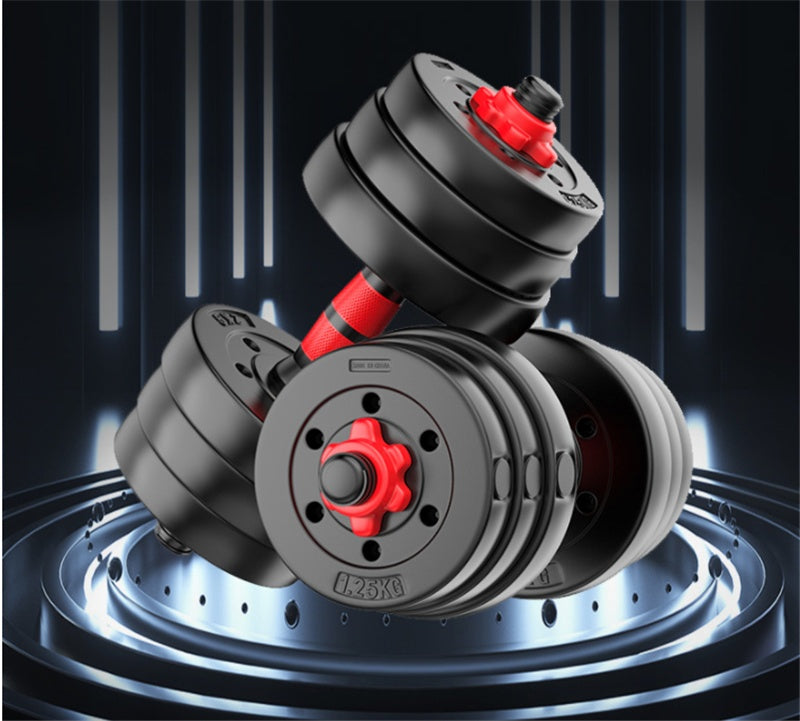 Adjustable Rubber Coated Cement Dumbbells for Home Fitness